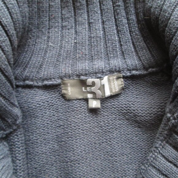 Pre-owned Men's Simons Navy Blue Cotton Button Knit Cardigan Sweater Size Small - Picture 4 of 5